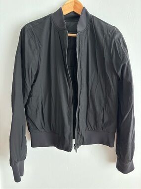 Lululemon Black Reversible Bomber Jacket